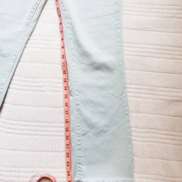 Anthro Pilcro Script Mint Cropped Flare - Picture 6 of 8